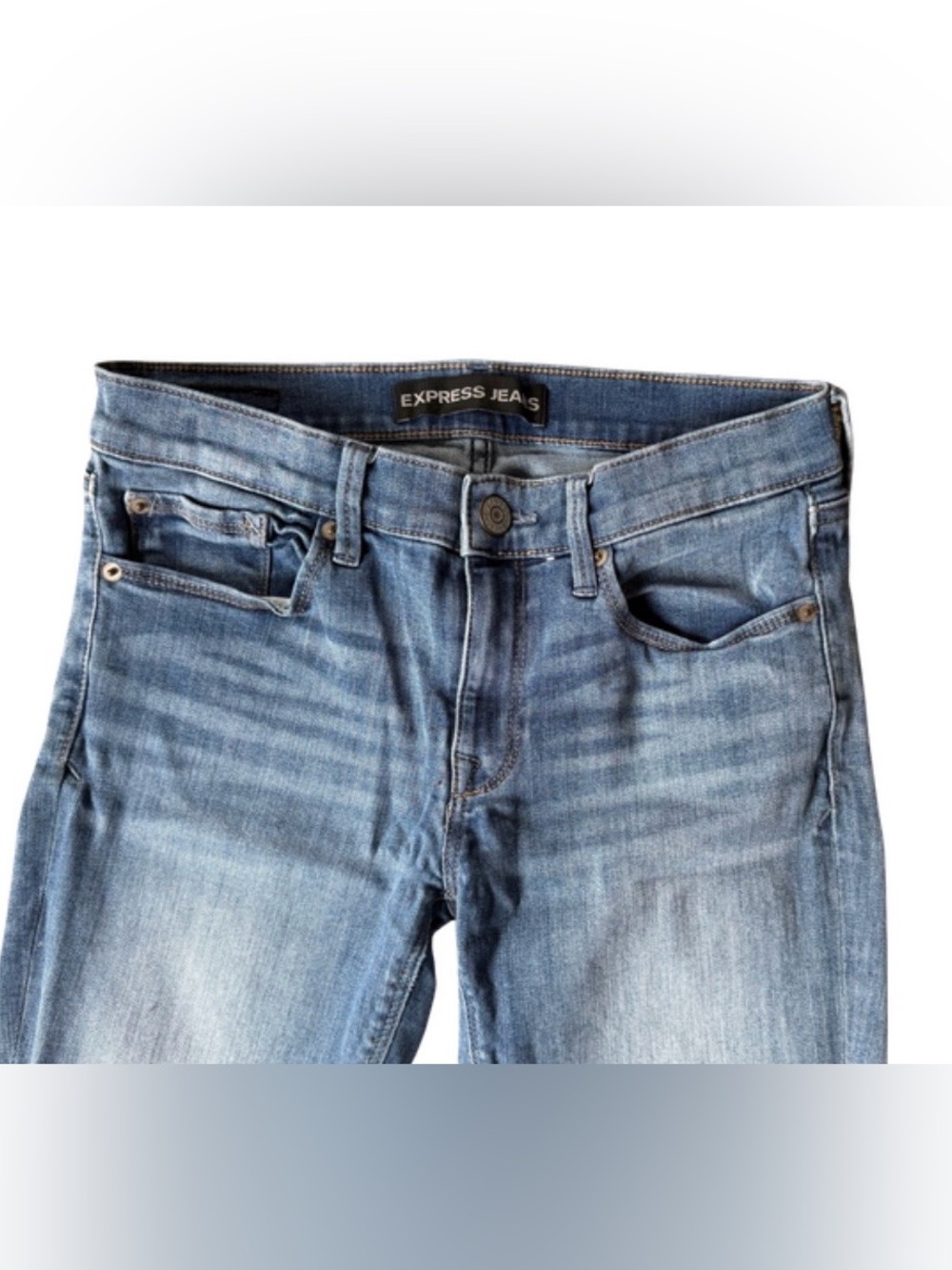 Express Mid Rise Skinny Jeans - Picture 3 of 7